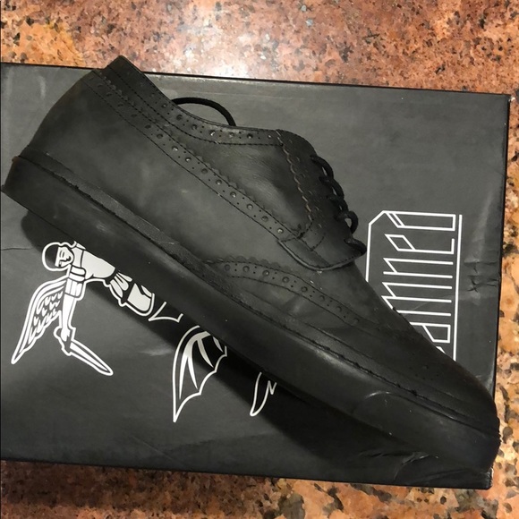 The Damned Piano-Man Black Men’s Leather Sneakers - Picture 6 of 8